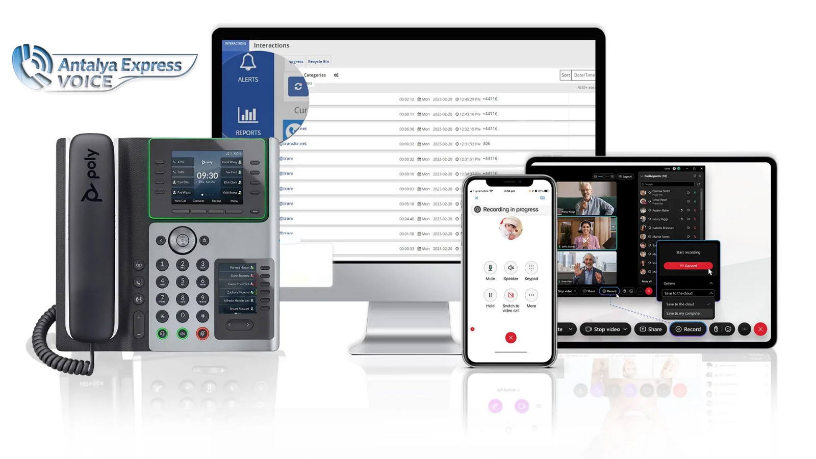 ضبط مکالمه در سیستم سانترال ابری